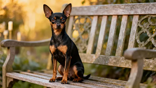 Toy Terrier anglais noir et feu