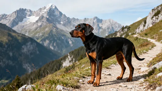 Brachet autrichien noir et feu